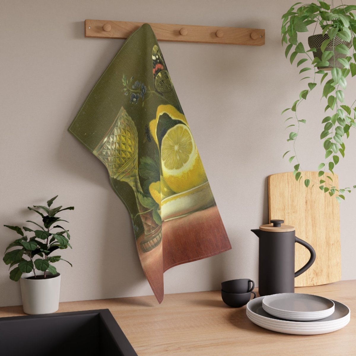 Lemon and Butterfly | Tea Towel - Tea Towel - Piccolo Fiore Prints
