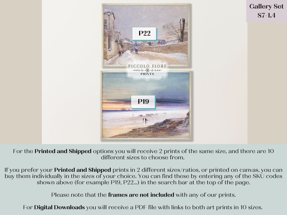 Lilac and Blue Landscapes | Gallery Wall Set | 2 Prints | S7 - 1.4 - Gallery Wall Set - Piccolo Fiore Prints