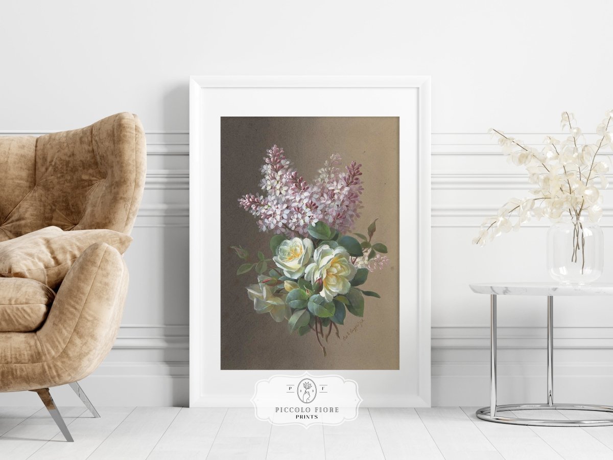 Lilac and Pale Blue | Gallery Wall Set | 7 Prints | S7 - 1 - Gallery Wall Set - Piccolo Fiore Prints
