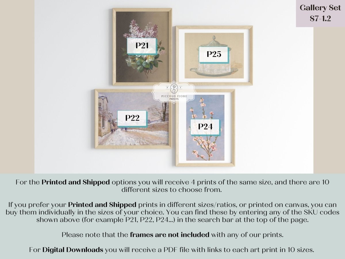 Lilac Eclectic | Gallery Wall Set | 4 Prints | S7 - 1.2 - Gallery Wall Set - Piccolo Fiore Prints