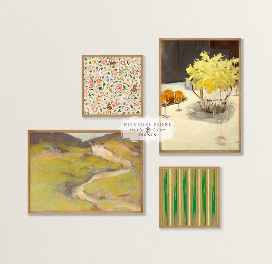 Lime Green | Gallery Wall Set | 4 Prints | S7 - 33 - Gallery Wall Set - Piccolo Fiore Prints