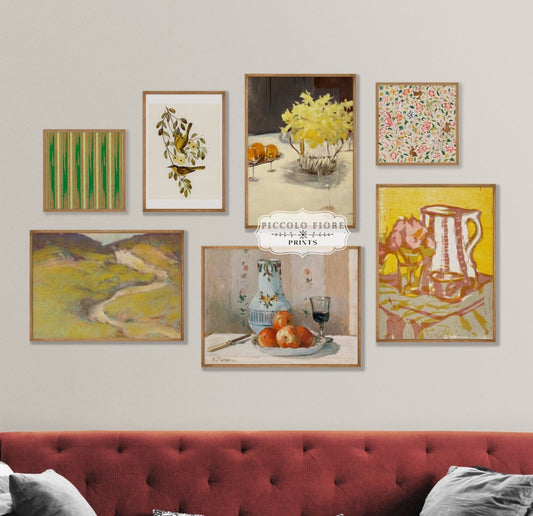 Lime Green | Gallery Wall Set | 7 Prints | S7 - 3 - Gallery Wall Set - Piccolo Fiore Prints
