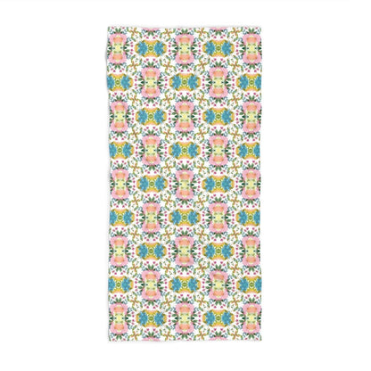 Lime Leaves Floral Bow | Beach Towel - Beach Towel - Piccolo Fiore Prints