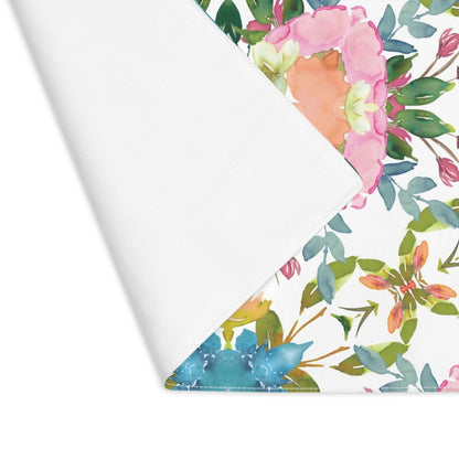 Lime Leaves Floral Bow | Placemat - Cotton Twill Placemat - Piccolo Fiore Prints
