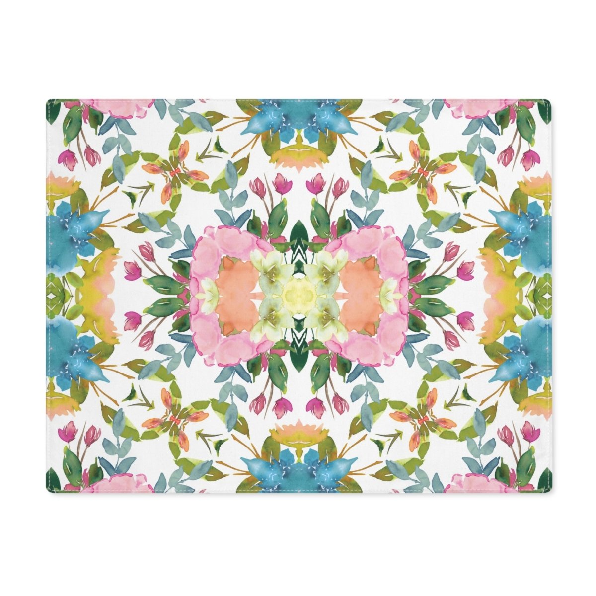 Lime Leaves Floral Bow | Placemat - Cotton Twill Placemat - Piccolo Fiore Prints