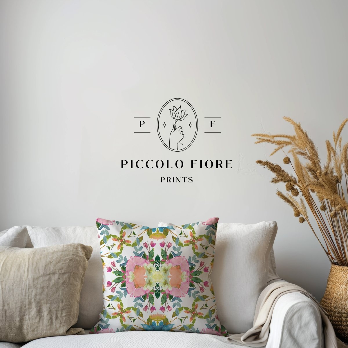 Lime Leaves Floral Bow | Throw Pillow - Throw Pillow - Piccolo Fiore Prints