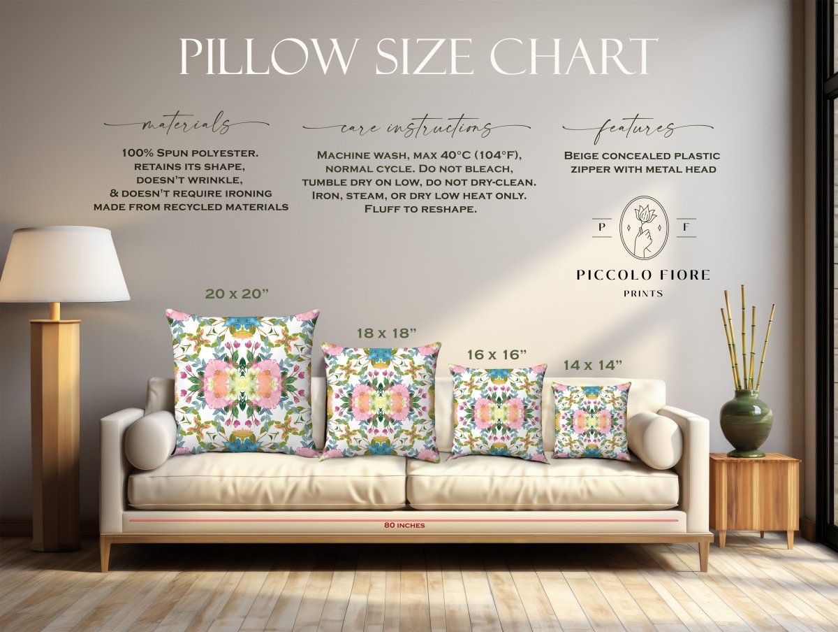 Lime Leaves Floral Bow | Throw Pillow - Throw Pillow - Piccolo Fiore Prints