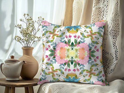 Lime Leaves Floral Bow | Throw Pillow - Throw Pillow - Piccolo Fiore Prints