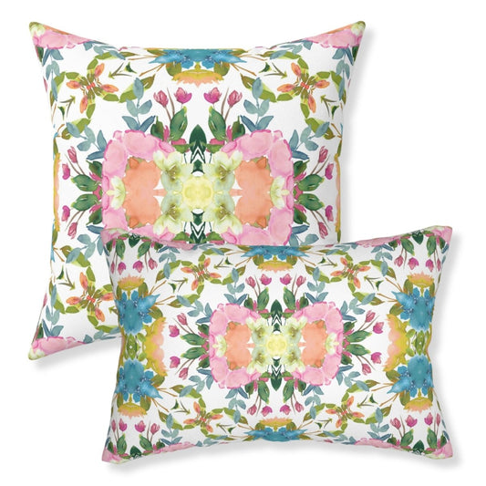 Lime Leaves Floral Bow | Throw Pillow - Throw Pillow - Piccolo Fiore Prints