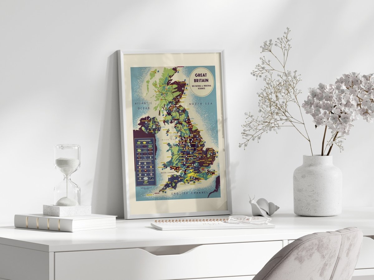 Map British Industries | P466 - Single Art Prints - Piccolo Fiore Prints