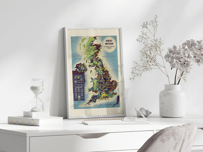 Map British Industries | P466 - Single Art Prints - Piccolo Fiore Prints