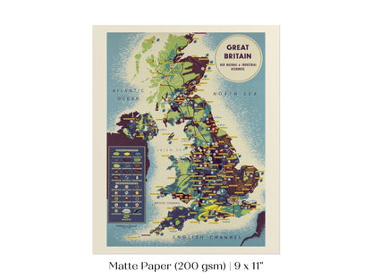 Map British Industries | P466 - Single Art Prints - Piccolo Fiore Prints