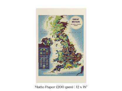 Map British Industries | P466 - Single Art Prints - Piccolo Fiore Prints