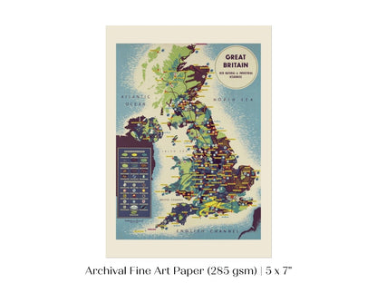 Map British Industries | P466 - Single Art Prints - Piccolo Fiore Prints