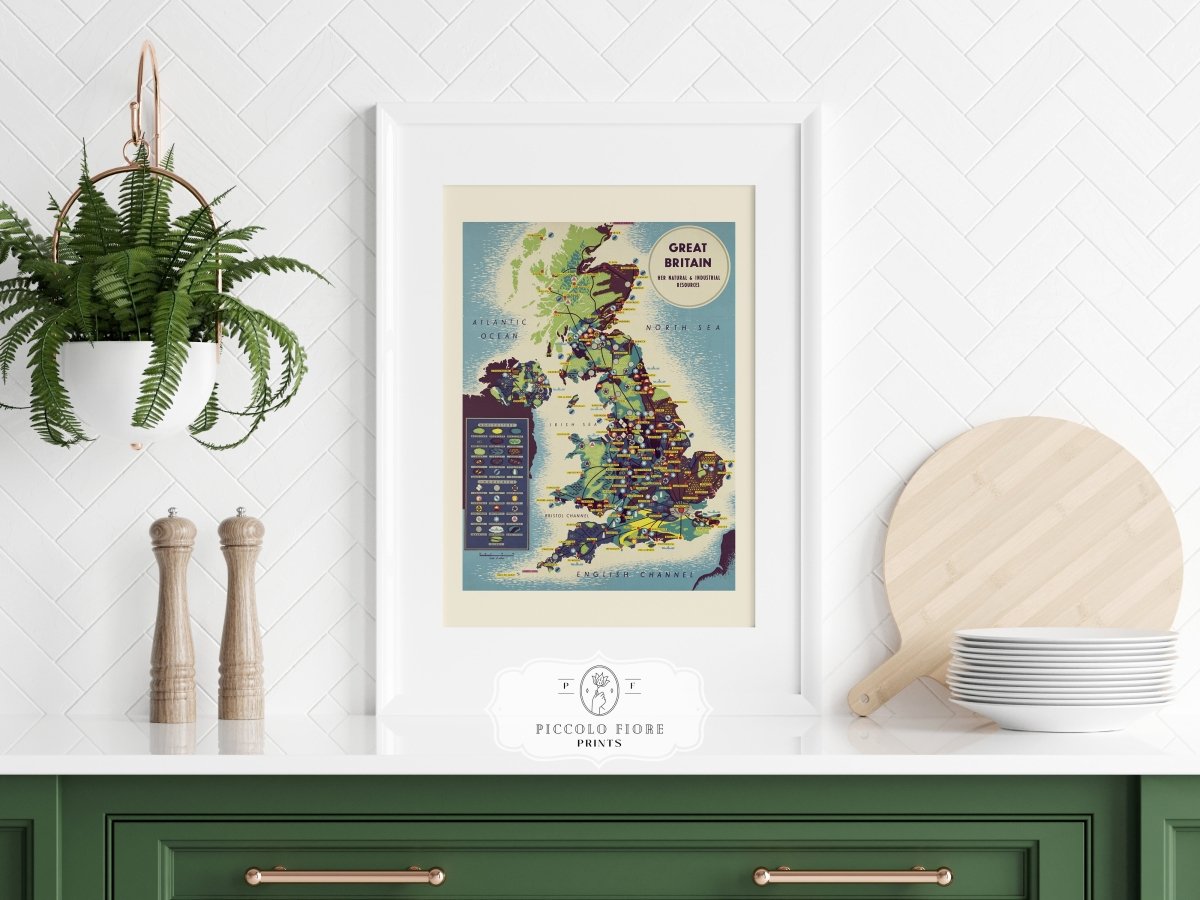 Map British Industries | P466 - Single Art Prints - Piccolo Fiore Prints