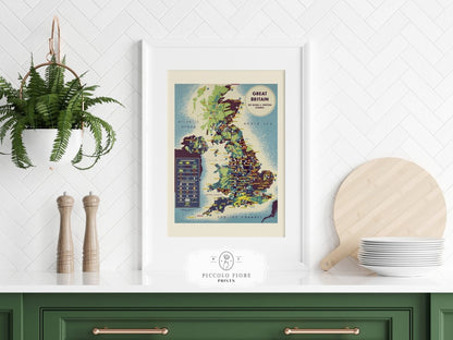 Map British Industries | P466 - Single Art Prints - Piccolo Fiore Prints