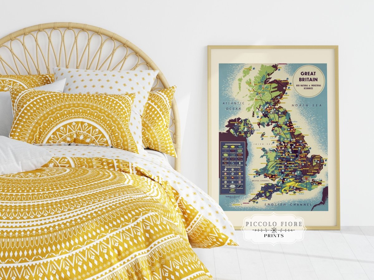 Map British Industries | P466 - Single Art Prints - Piccolo Fiore Prints