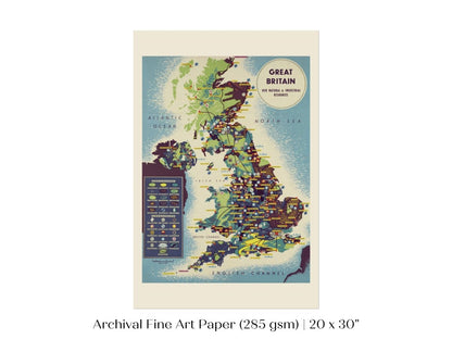 Map British Industries | P466 - Single Art Prints - Piccolo Fiore Prints