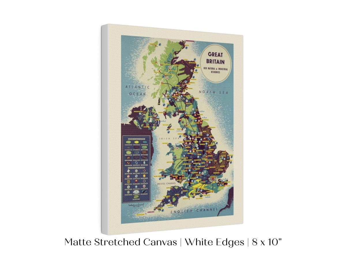 Map British Industries | P466 - Single Art Prints - Piccolo Fiore Prints