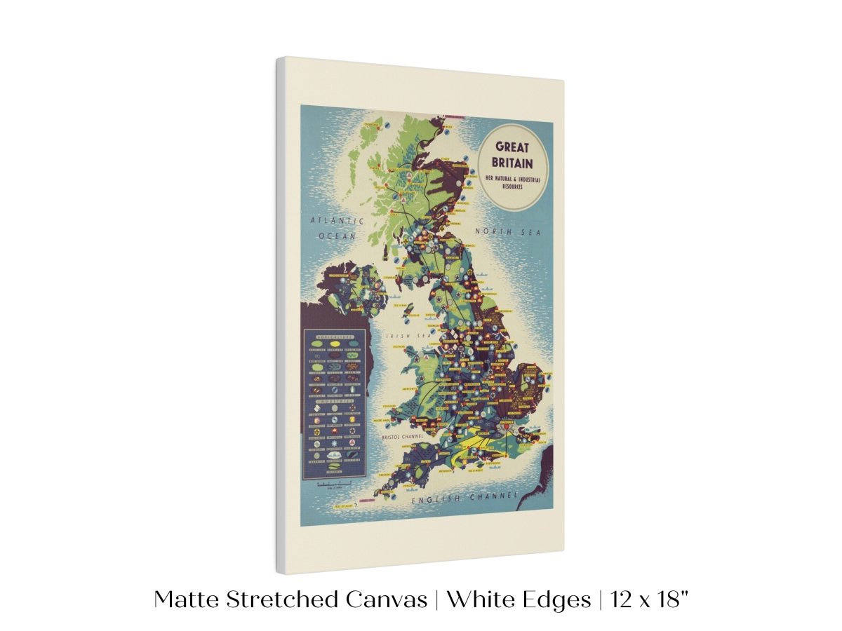 Map British Industries | P466 - Single Art Prints - Piccolo Fiore Prints