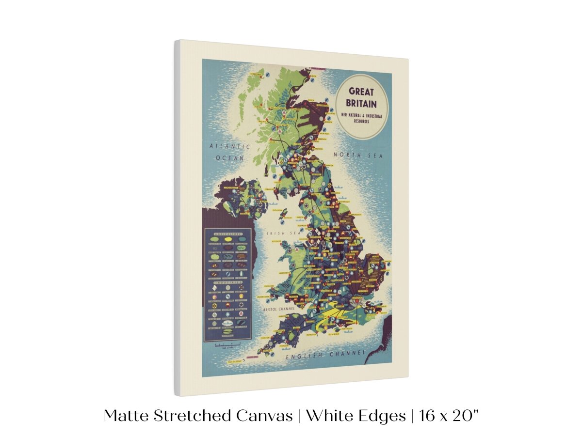 Map British Industries | P466 - Single Art Prints - Piccolo Fiore Prints