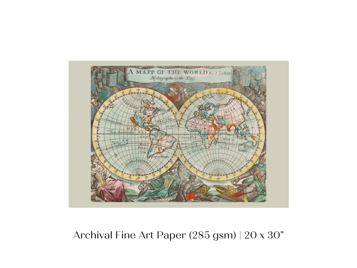 Map of the World | P360 - Single Art Prints - Piccolo Fiore Prints