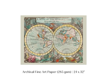 Map of the World | P360 - Single Art Prints - Piccolo Fiore Prints