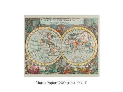 Map of the World | P360 - Single Art Prints - Piccolo Fiore Prints