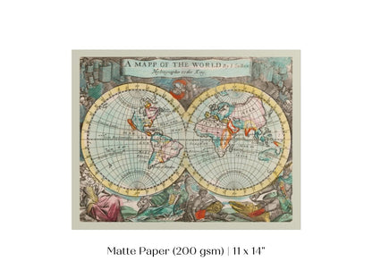Map of the World | P360 - Single Art Prints - Piccolo Fiore Prints