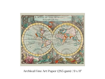 Map of the World | P360 - Single Art Prints - Piccolo Fiore Prints