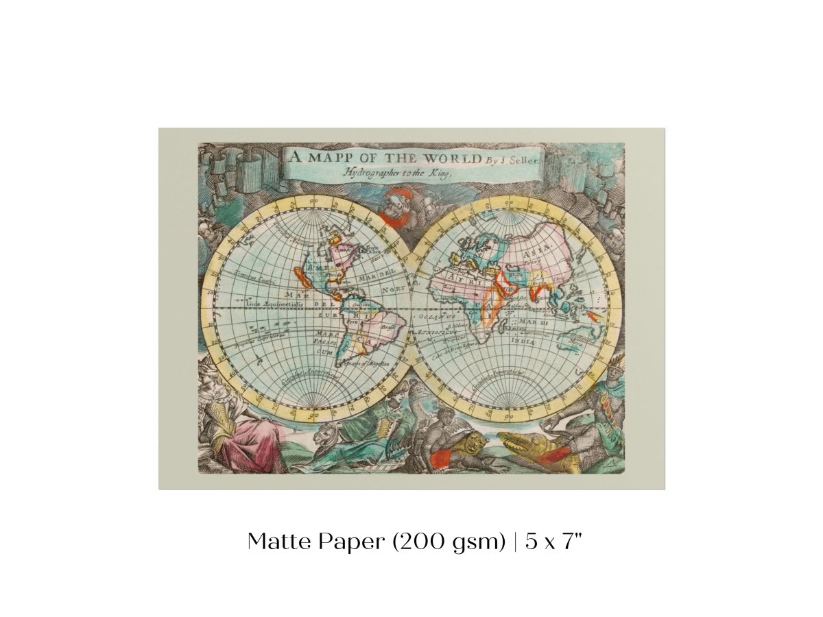 Map of the World | P360 - Single Art Prints - Piccolo Fiore Prints