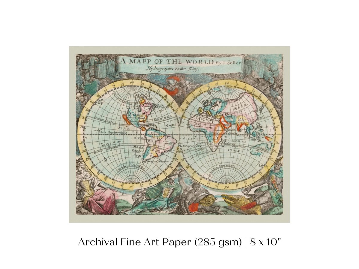 Map of the World | P360 - Single Art Prints - Piccolo Fiore Prints