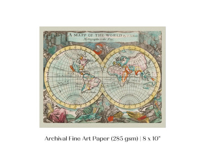 Map of the World | P360 - Single Art Prints - Piccolo Fiore Prints