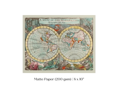 Map of the World | P360 - Single Art Prints - Piccolo Fiore Prints