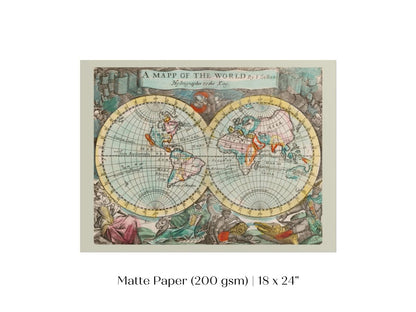 Map of the World | P360 - Single Art Prints - Piccolo Fiore Prints