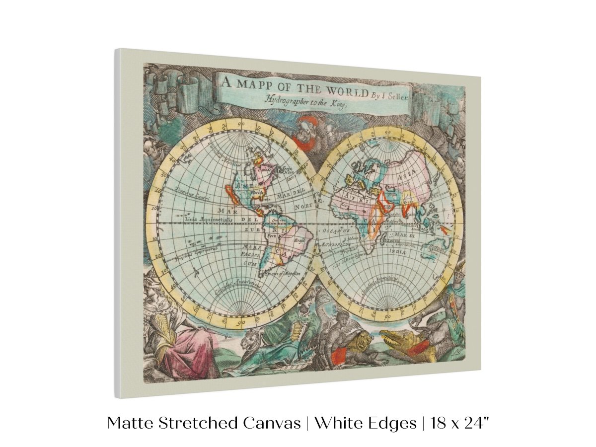 Map of the World | P360 - Single Art Prints - Piccolo Fiore Prints