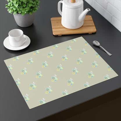 Meadow Bouquet in Beige | Placemat - Cotton Twill Placemat - Piccolo Fiore Prints