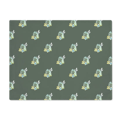 Meadow Bouquet in Dark Khaki | Placemat - Cotton Twill Placemat - Piccolo Fiore Prints