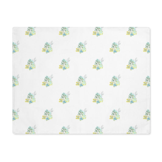 Meadow Bouquet in White | Placemat - Cotton Twill Placemat - Piccolo Fiore Prints