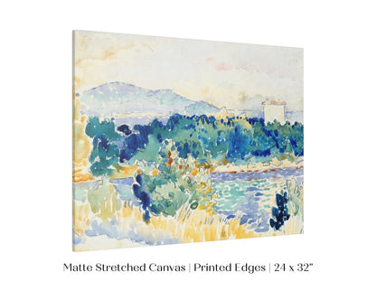 Meditteranean Landscape with a White House | P66 - Single Art Prints - Piccolo Fiore Prints