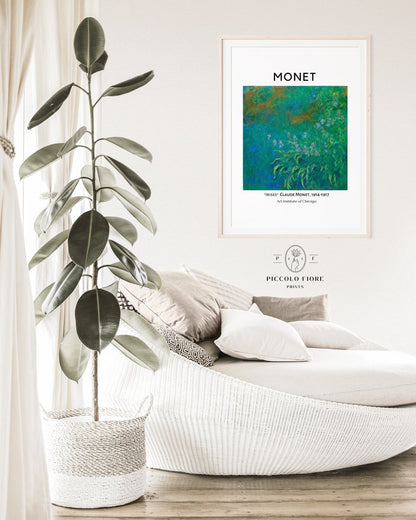 Monet Irises Exhibition Poster | P1 - Single Art Prints - Piccolo Fiore Prints