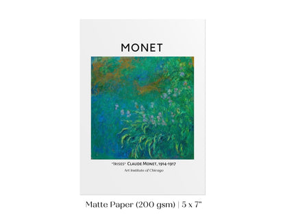 Monet Irises Exhibition Poster | P1 - Single Art Prints - Piccolo Fiore Prints