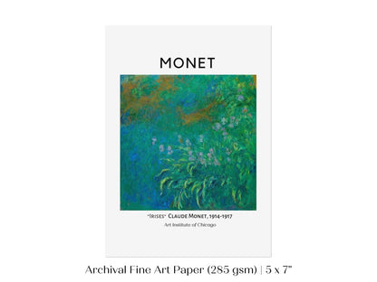 Monet Irises Exhibition Poster | P1 - Single Art Prints - Piccolo Fiore Prints