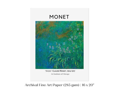 Monet Irises Exhibition Poster | P1 - Single Art Prints - Piccolo Fiore Prints
