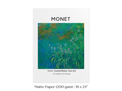 Monet Irises Exhibition Poster | P1 - Single Art Prints - Piccolo Fiore Prints