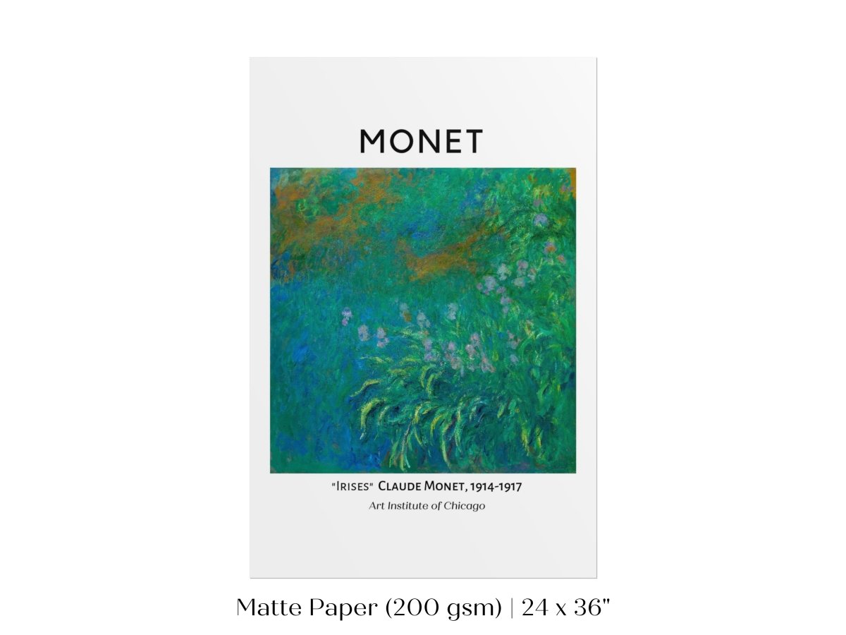 Monet Irises Exhibition Poster | P1 - Single Art Prints - Piccolo Fiore Prints
