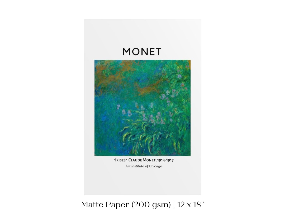 Monet Irises Exhibition Poster | P1 - Single Art Prints - Piccolo Fiore Prints