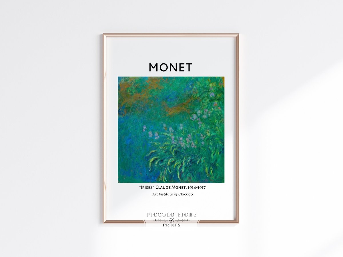 Monet Irises Exhibition Poster | P1 - Single Art Prints - Piccolo Fiore Prints