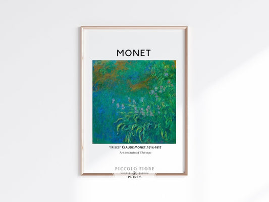 Monet Irises Exhibition Poster | P1 - Single Art Prints - Piccolo Fiore Prints