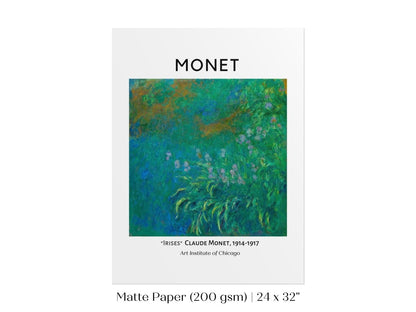 Monet Irises Exhibition Poster | P1 - Single Art Prints - Piccolo Fiore Prints